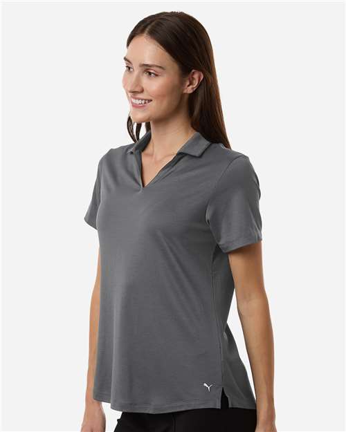 Puma Golf 631050 Women's Icon Polo 2.0 - Slate Sky - model side