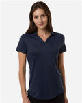 Puma Golf 631051 Womens Icon Heather Polo - Deep Navy Heather - model front