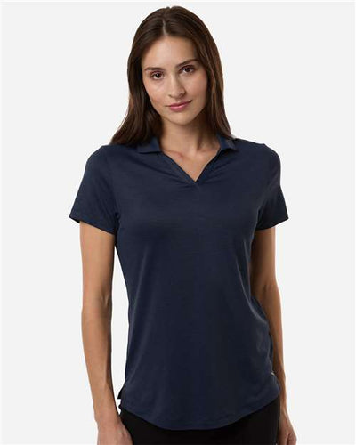 Puma Golf 631051 Womens Icon Heather Polo - Deep Navy Heather - model front