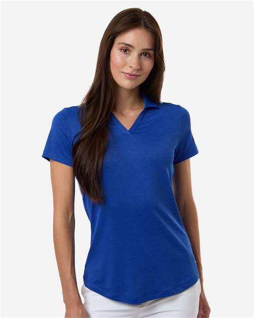 Puma Golf 631051 Womens Icon Heather Polo - Festive Blue Heather - model front