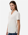 Puma Golf 631051 Womens Icon Heather Polo - Warm White Heather - model side