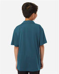 AllPro 41800Y Youth Pro-Lock Performance Polo - Atlantic Blue - model back