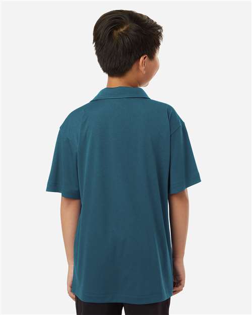 AllPro 41800Y Youth Pro-Lock Performance Polo - Atlantic Blue - model back