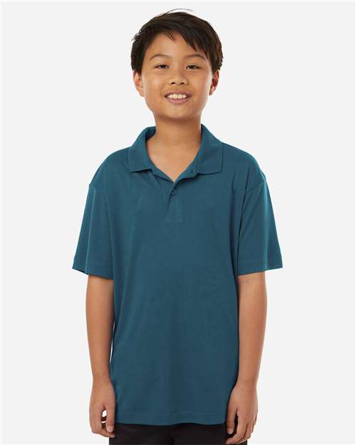 AllPro 41800Y Youth Pro-Lock Performance Polo - Atlantic Blue - model front