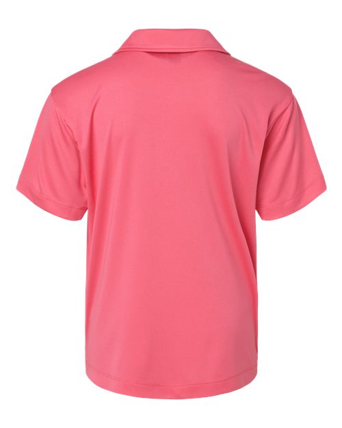 AllPro 41800Y Youth Pro-Lock Performance Polo - Bright Pink - back