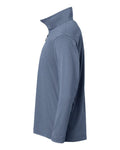 AllPro 41870Y Youth Pro-Lock Performance Quarter-Zip Pullover - Heather Navy - side