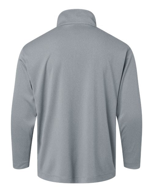 AllPro 41870Y Youth Pro-Lock Performance Quarter-Zip Pullover - Heather Steel - back