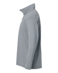 AllPro 41870Y Youth Pro-Lock Performance Quarter-Zip Pullover - Heather Steel - side
