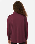 AllPro 41870Y Youth Pro-Lock Performance Quarter-Zip Pullover - Maroon - model back