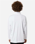 AllPro 41870Y Youth Pro-Lock Performance Quarter-Zip Pullover - White - model back