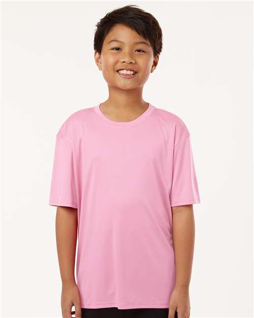 AllPro 48000Y Youth Pro-Lock Performance T-Shirt - Light Pink - model front