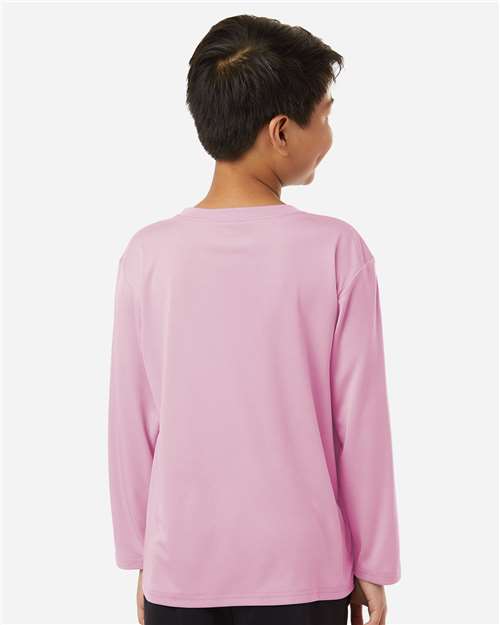AllPro 48400Y Youth Pro-Lock Performance Long Sleeve T-Shirt - Light Pink - model back