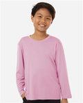 AllPro 48400Y Youth Pro-Lock Performance Long Sleeve T-Shirt - Light Pink - model front