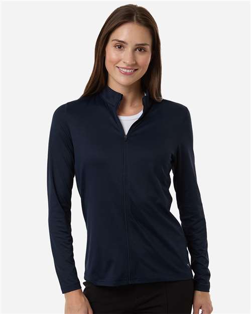 Puma Golf 631052 Women's Icon 2.0 Full-Zip - Deep Navy - model front