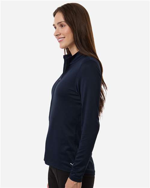 Puma Golf 631052 Women's Icon 2.0 Full-Zip - Deep Navy - model side