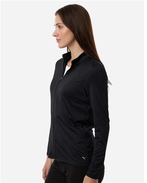 Puma Golf 631052 Women's Icon 2.0 Full-Zip - Puma Black - model side