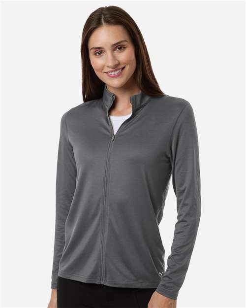 Puma Golf 631052 Women's Icon 2.0 Full-Zip - Slate Sky - model front
