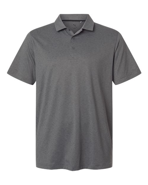 Puma Golf 631057 Men's Icon Heather Polo 2.0 - Slate Sky Heather - front