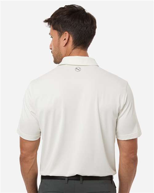Puma Golf 631057 Men's Icon Heather Polo 2.0 - Warm White Heather - model back