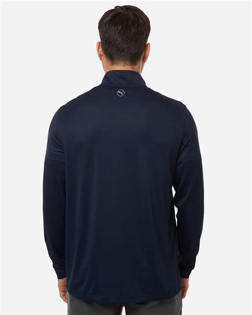 Puma Golf 631059 Men's Icon 2.0 Quarter-Zip - Deep Navy - model back