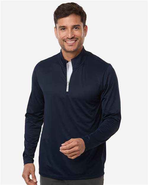 Puma Golf 631059 Men's Icon 2.0 Quarter-Zip - Deep Navy - model front