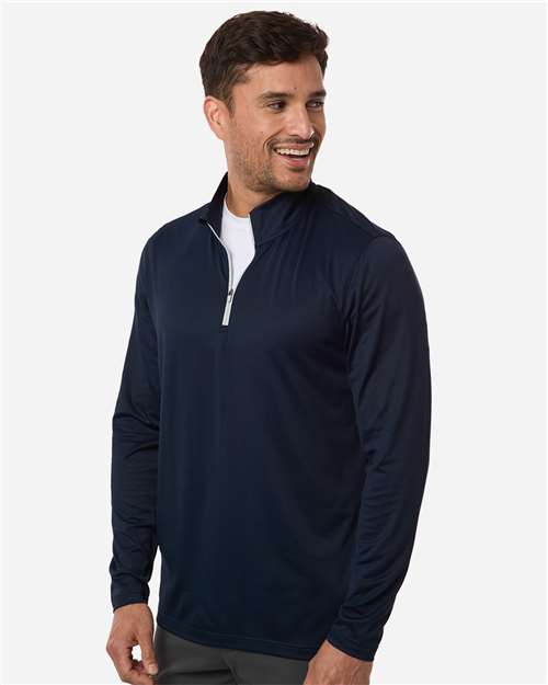 Puma Golf 631059 Men's Icon 2.0 Quarter-Zip - Deep Navy - model side