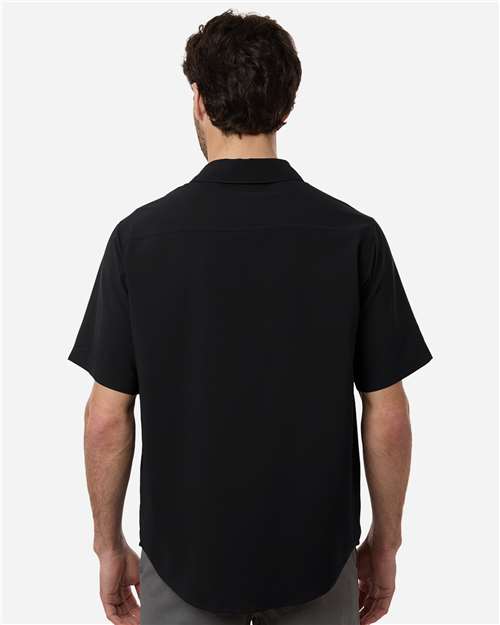 Core 365 CE520 Men's UltraUVP Shoreline Short Sleeve Staff Shirt - Black - model back