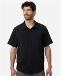 Core 365 CE520 Men's UltraUVP Shoreline Short Sleeve Staff Shirt - Black - model front