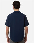 Core 365 CE520 Men's UltraUVP Shoreline Short Sleeve Staff Shirt - Classic Navy - model back