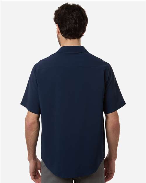 Core 365 CE520 Men's UltraUVP Shoreline Short Sleeve Staff Shirt - Classic Navy - model back