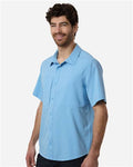 Core 365 CE520 Men's UltraUVP Shoreline Short Sleeve Staff Shirt - Columbia Blue - model side