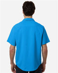 Core 365 CE520 Men's UltraUVP Shoreline Short Sleeve Staff Shirt - Electric Blue - model back