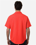 Core 365 CE520 Men's UltraUVP Shoreline Short Sleeve Staff Shirt - Marina Red - model back