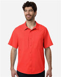 Core 365 CE520 Men's UltraUVP Shoreline Short Sleeve Staff Shirt - Marina Red - model front