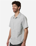 Core 365 CE520 Men's UltraUVP Shoreline Short Sleeve Staff Shirt - Platinum - model side