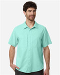Core 365 CE520 Men's UltraUVP Shoreline Short Sleeve Staff Shirt - Sea Glass - model front