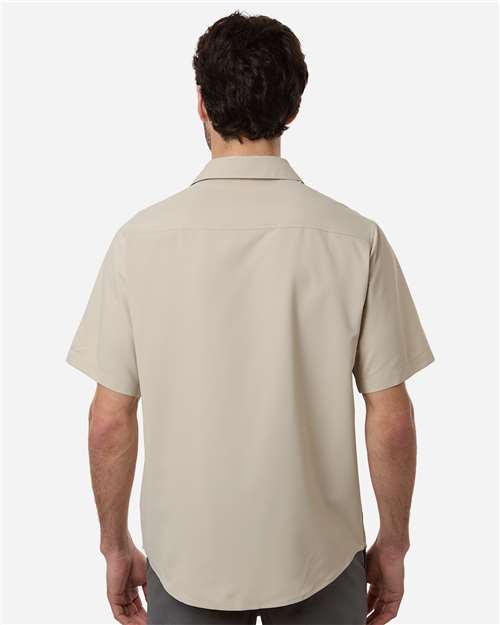Core 365 CE520 Men's UltraUVP Shoreline Short Sleeve Staff Shirt - Stone - model back