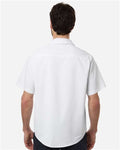 Core 365 CE520 Men's UltraUVP Shoreline Short Sleeve Staff Shirt - White - model back