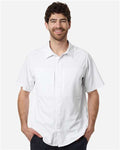 Core 365 CE520 Men's UltraUVP Shoreline Short Sleeve Staff Shirt - White - model front