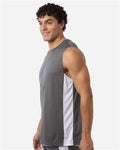 Team 365 TT115 Unisex Zone Performance Reversible Jersey - Sport Graphite/ White - model side