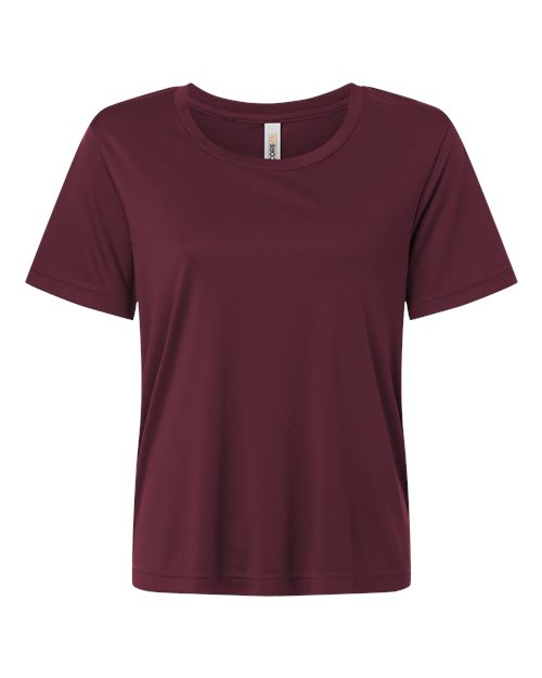 Core 365 CE10W Women's Capital Performance T-Shirt - Burgundy - front