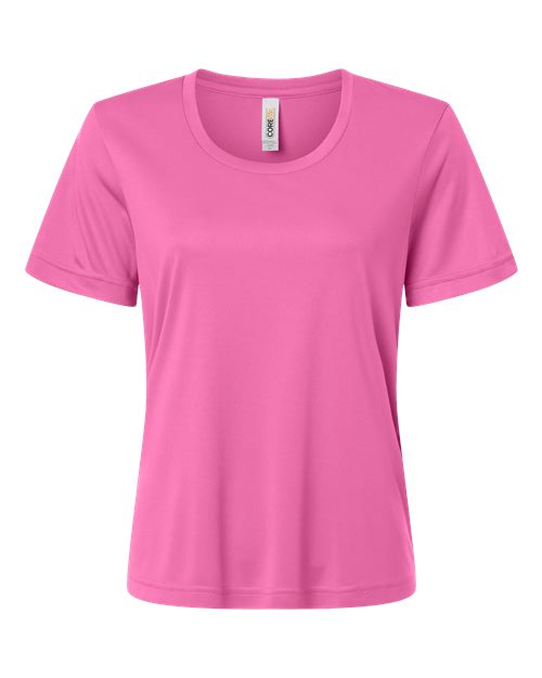 Core 365 CE10W Women's Capital Performance T-Shirt - Charity Pink - front