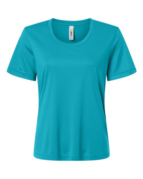 Core 365 CE10W Women's Capital Performance T-Shirt - Clear Teal - front