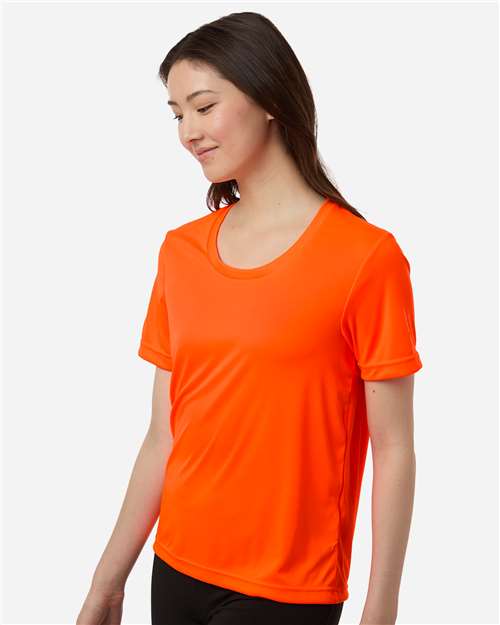 Core 365 CE10W Women's Capital Performance T-Shirt - Safety Orange - model side