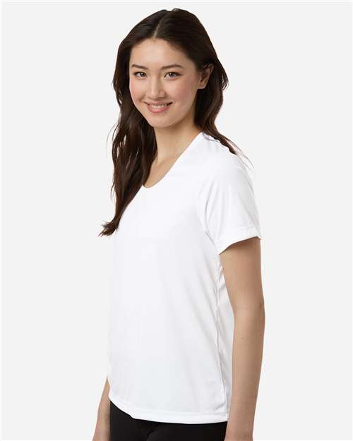 Core 365 CE10W Women's Capital Performance T-Shirt - White - model side