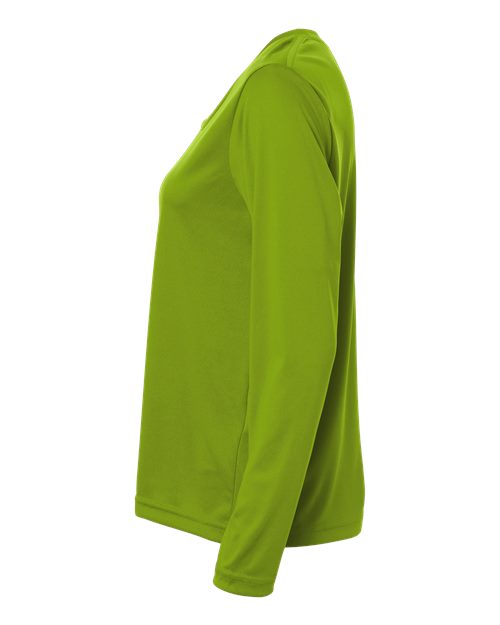 Core 365 CE10LW Women's Capital Performance Long Sleeve T-Shirt - Acid Green - side