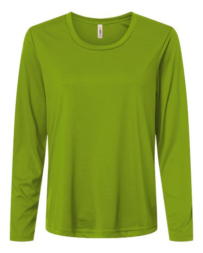 Core 365 CE10LW Women's Capital Performance Long Sleeve T-Shirt - Acid Green - front