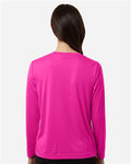 Core 365 CE10LW Women's Capital Performance Long Sleeve T-Shirt - Bright Magenta - model back