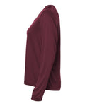 Core 365 CE10LW Women's Capital Performance Long Sleeve T-Shirt - Burgundy - side