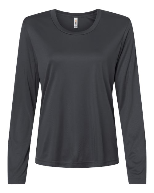 Core 365 CE10LW Women's Capital Performance Long Sleeve T-Shirt - Carbon - front